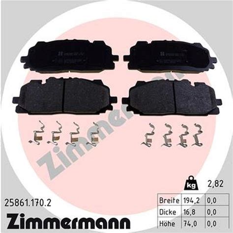 Zimmermann Brake Pads For Vw Touareg Cr7 Front Zimmermann