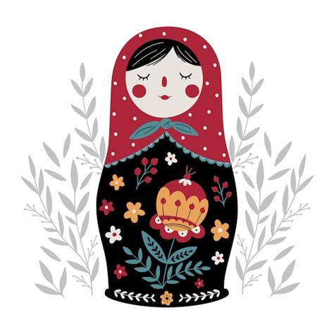 Premium Vector Matryoshka Russian Nesting Doll Traditional Russian