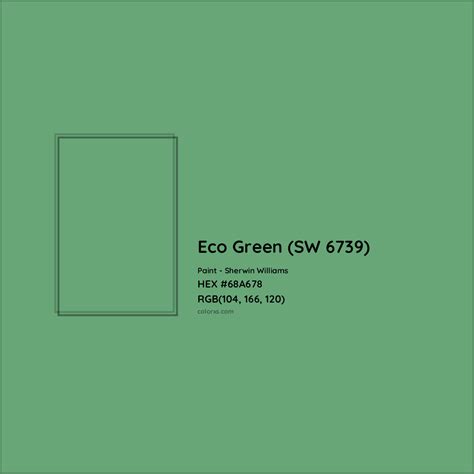 Sherwin Williams Eco Green (SW 6739) Paint color codes, similar paints ...