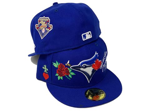 Toronto Blue Jays All Over Patch Gray Brim New Era Fitted Hat Sports