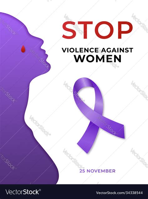 November 25 Stop Violence Against Women Creative Vector Image