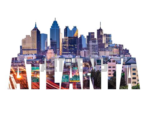 Atlanta Georgia Skyline Png Atlanta Georgia Digital Art Svg Etsy