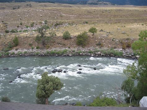 Gardiner, MT at the north entrance to Yellowstone National Park ...