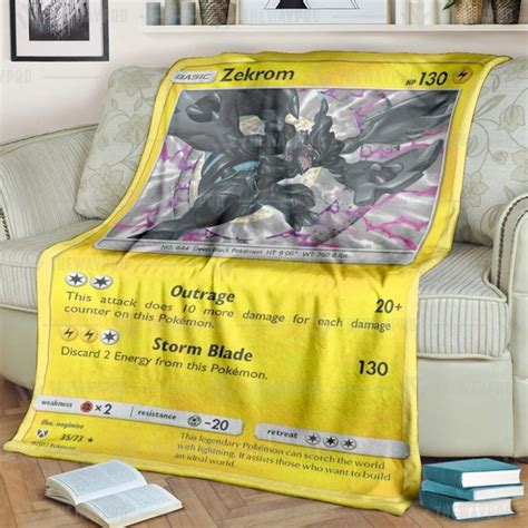 Zekrom Shining Legends Pokemon Blanket Hot Sale