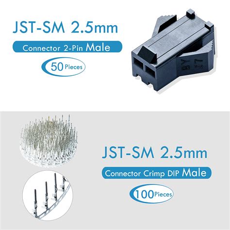 Buy Cqrobot Pieces Mm Pitch Jst Sm Jst Connector Kit Mm