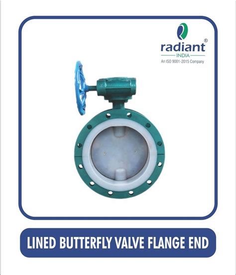 FEP PFA PTFE Lined Flange End Butterfly Valve At Rs 2325 Piece PTFE