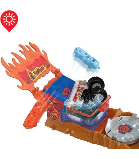 HOT WHEELS MONSTER TRUCKS ARENA WORLD COLOR CAMIÓN BOMBERO JUGUETES PANRE