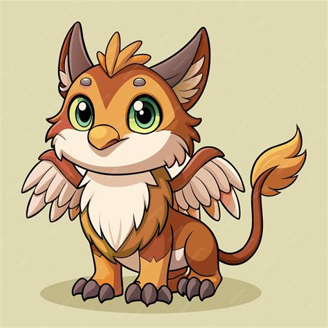 Premium Vector Cute Griffin Vector Cartoon Graphic