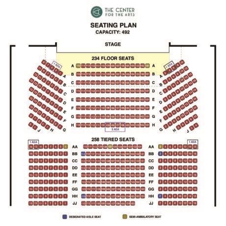 Tech Info Package_Main Stage_Seating Plan | The Center For The Arts