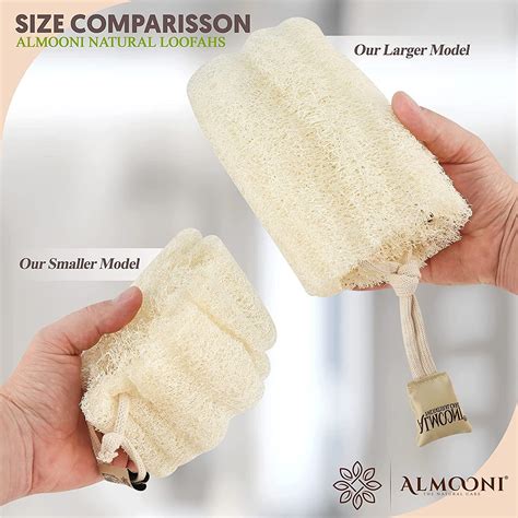 Almooni Mini Natural Loofah Sponge Egyptian Shower Exfoliating Scrubber