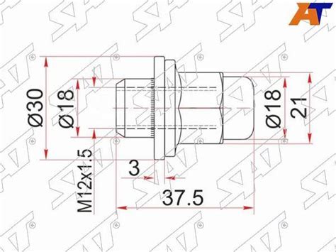 Гайка колесная Toyota, Toyota Hilux, Toyota Hilux SURF, Toyota Hilux ...