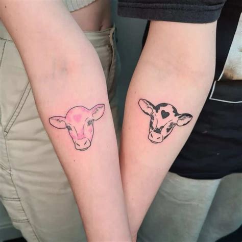 21 Incredible Cow Tattoos Thatll Make You Spit Up Your Milk