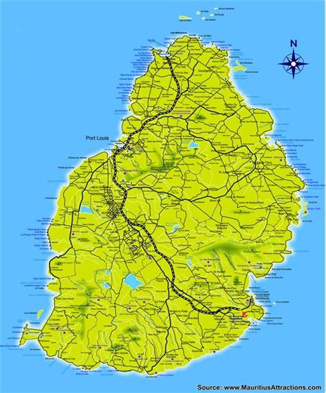 Mauritius Roads Map Mauritius Holiday Mauritius Map