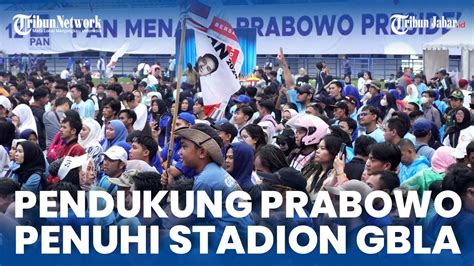 Begini Penampakan Pendukung Prabowo Subianto Penuhi Stadion Gbla Kota