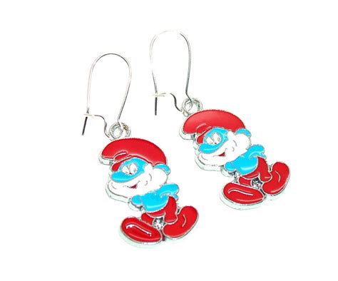 Papa Smurf Earrings Smurf Cl14 Shop Closing Sale