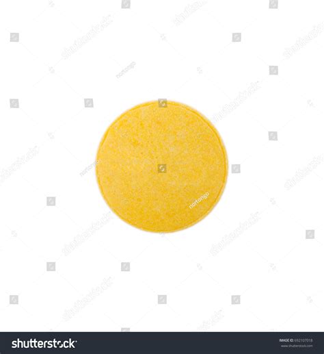 Round Yellow Pill With M