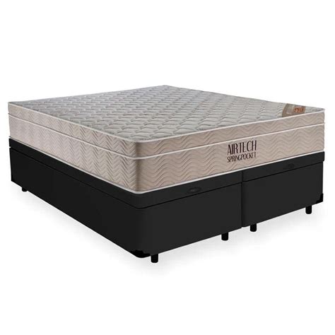 Cama Box Queen Ortobom Preto Pontofrio