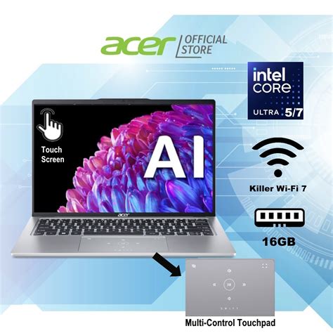 New Ai Pc Acer Swift Go Sfg T Am J Inch Ips Touch