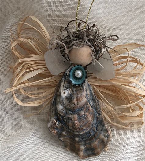 Medium Oyster Angel Medium Size Oyster Shell Crafts Shell Ornaments