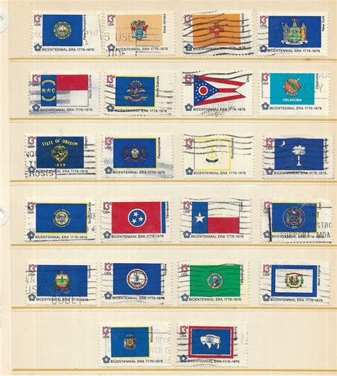 U S 1633 1682 The Bicentennial State Flags Issue Complete Set Of 50