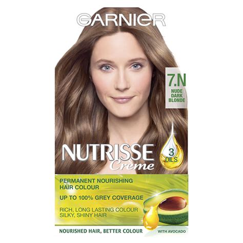 Garnier Nutrisse Nude Dark Blonde 7 N Permanent Hair Dye Wilko