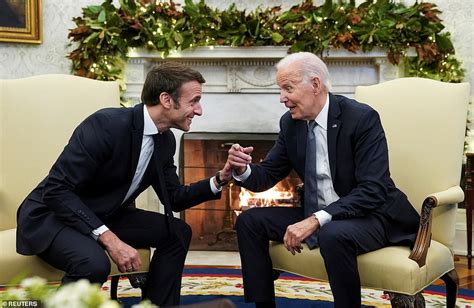 Macron And Biden Go Head To Head Over Us Economy Ahead Of State Dinner Daily Mail Online