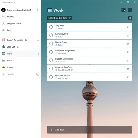 Microsoft To Do The Most Productive App For Organisation Fabric It