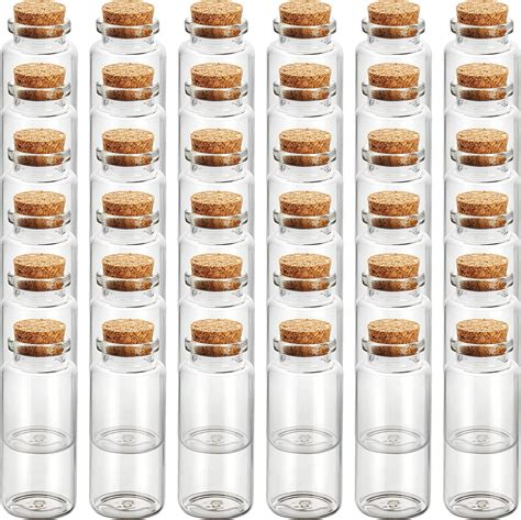 BELLE VOUS 36 Pack Of Glass Favour Jars With Cork Lids 30ml 1 05oz