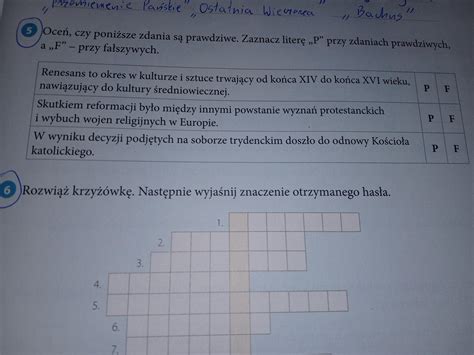 Oceń czy poniższe zdania są prawdziwe Zaznacz zaznacz literę p przy