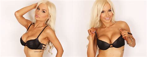 Beautiful Blonde Looks Hot In Her Black Lingerie