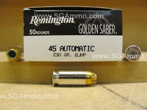 500 Round Case 45 ACP Auto Remington Golden Saber 230 Grain BJHP