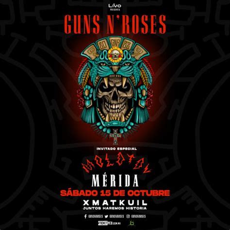 Precios de los boletos para el concierto de Guns N Roses en Mérida