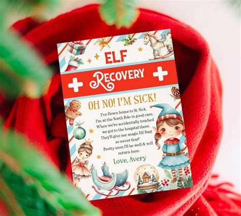 Editable Elf Recovery Letter Elf Touched Elf Lost Magic Elf Etsy