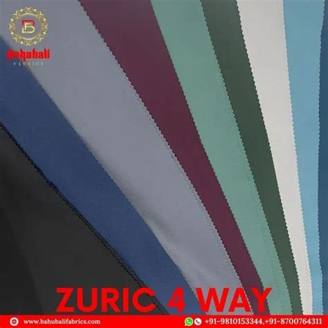 Zurich Four Way Lycra Fabric Print Solid Color Multicolor At Rs 260