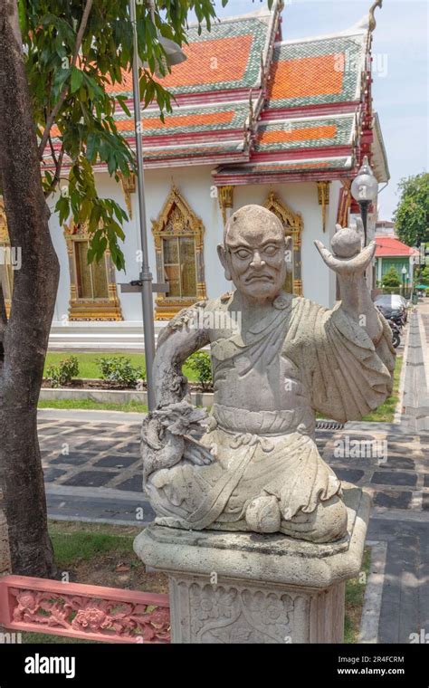 Statue At Wat Benchamabophit Dusitvanaram Marble Temple Buddhist