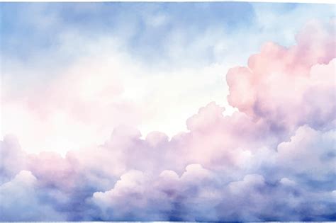 Un Cuadro De Nubes Con Un Cielo Azul Y Nubes Vector Premium