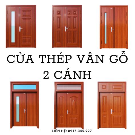 Cửa Thép Vân Gỗ 2 Cánh Tại Sóc Trăng Cửa Thép Chống Cháy