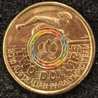 2016 Australian 2 Two Dollar Coin Multi Color RIO Olympic Games Coin