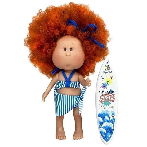 Nines D Onil Doll 30 Cm Mia Summer With Curly Red Hair And Bikini
