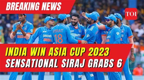 Ind Vs Sri Lanka Asia Cup 2023 Final India Lifts Asia Cup After 5