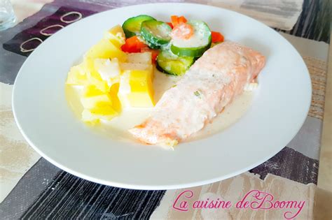 Pav De Saumon Et Ses L Gumes Sauce Boursin I Cook In La Cuisine De