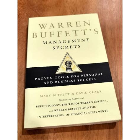 Warren Buffet S Mangement Secrets Book By Mary Buffet David Clark