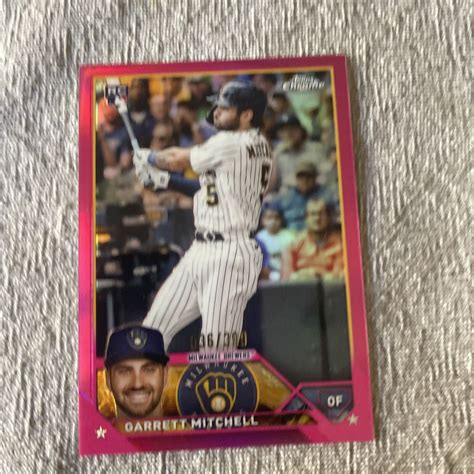 Topps Chrome Magenta Refractor Garrett Mitchell Rc