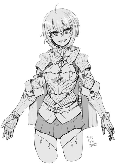 The Big Imageboard Tbib 1girl 2018 Armor Armored Gloves Arms At