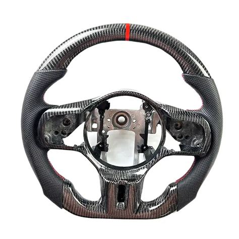 Oem Flat Bottom Carbon Fiber Sports Style Steering Wheel Perfect Fit For Mitsubishi Evo X