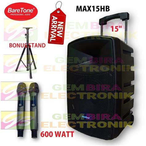 Jual Speaker Aktif Baretone 15 Inch Max15hb Meeting Wireless Speaker