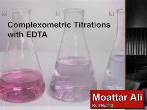 Complexometric Titrations With Edta