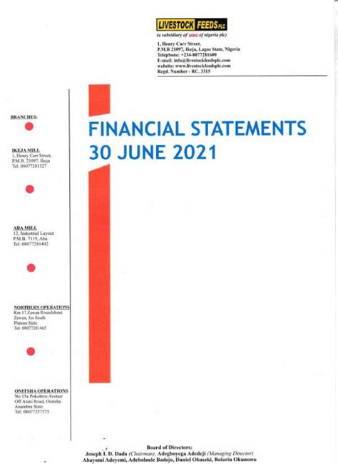 Livestock Feeds Plc Livest Ng Hy Interim Report