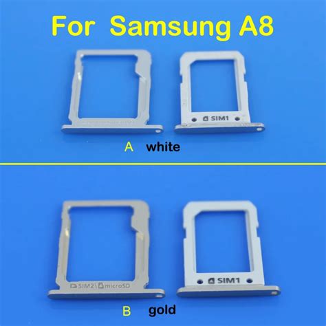 Cltgxdd Sim Card Micro Sd Tray Slot Holder For Samsung Galaxy A8 Whitegold Color In Sim Card