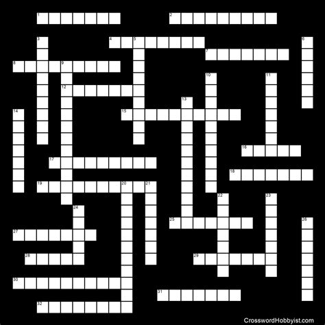Vocabulary Review - Crossword Puzzle